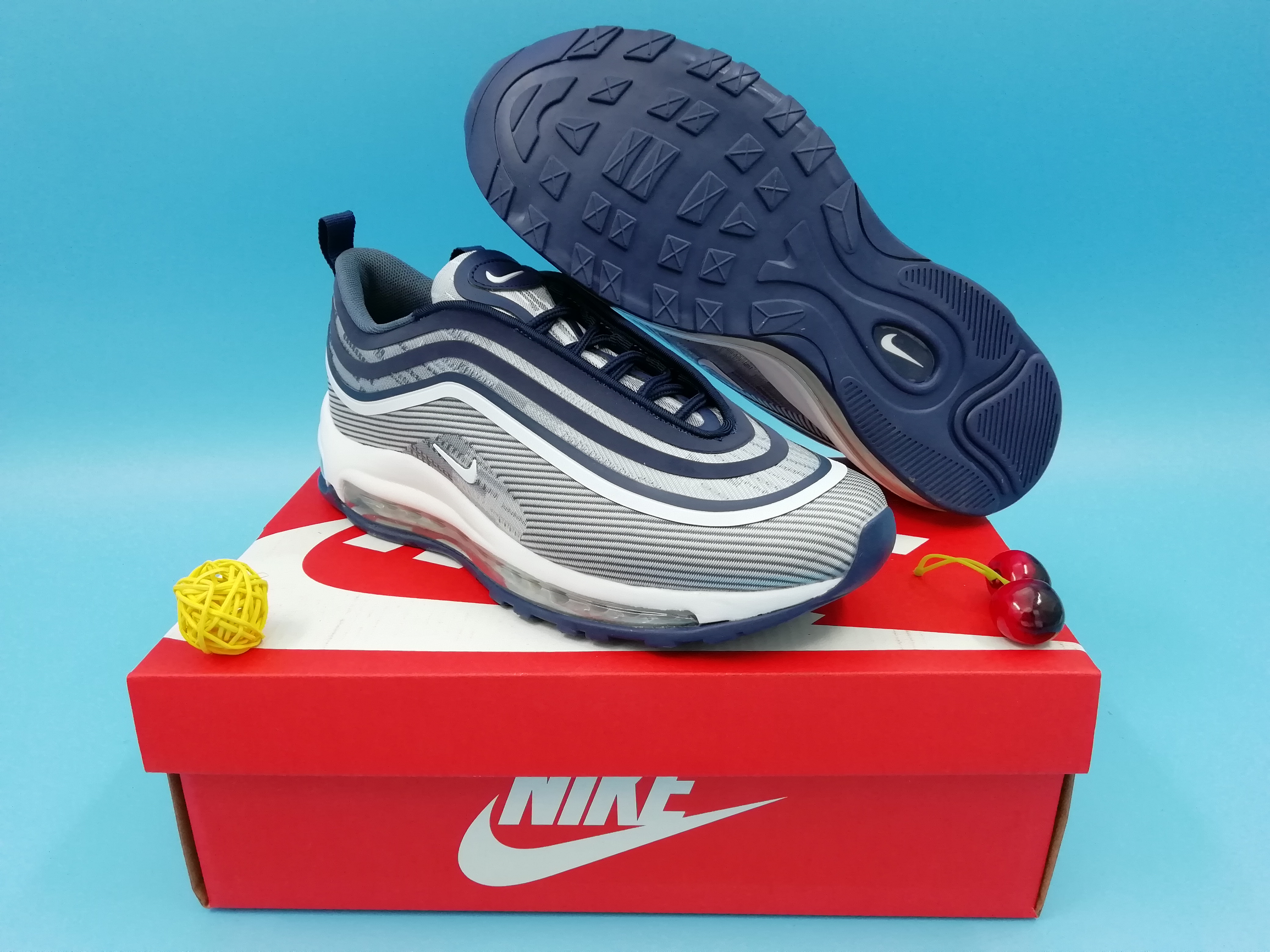 2019 Nike Air Max 97 Silver Blue White Shoes